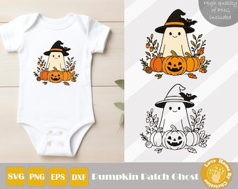 Clipart de fantasma lindo, Svg de fantasma de Halloween, Svg divertido de Halloween, Svg de camiseta de Halloween, Svg de Halloween para niños, Svg de fantasma de niña, Svg de Halloween retro