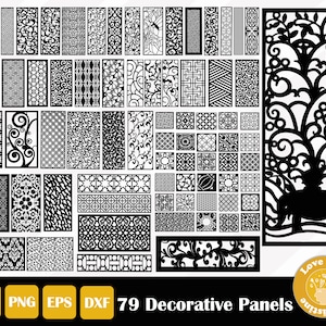 79 Pannello decorativo SVG per file di silhouette Cricut, file di taglio laser, easy cut, download istantaneo