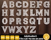Monogram Alphabet, Flourish Letters Svg, Fancy Monogram Svg, Fancy Letters Svg, Monogram Cut File, Instant Download