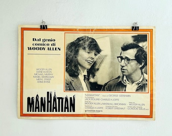 Affiche originale de film Manhattan de 1979 : Woody Allen, Diane Keaton, Meryl Streep