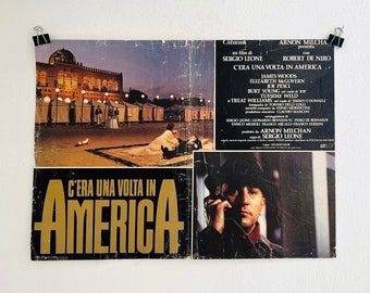 Rare affiche du film Il était une fois en Amérique de 1984 : De Niro, Leone