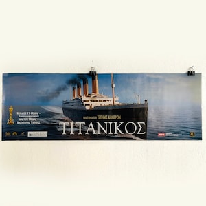 original 1997 poster Titanic vintage original print large poster gift idea Leonardo DiCaprio Kate Winslet james cameron titanic ship poster