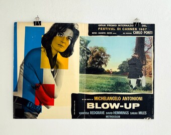 Affiche originale de film agrandie : Michelangelo Antonioni, 1966, impression italienne