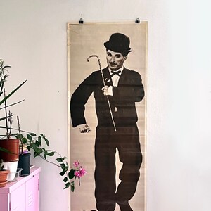 rara y enorme película de póster de Charlie Chaplin Tiempos modernos Charlie Chaplin 1979 póster original