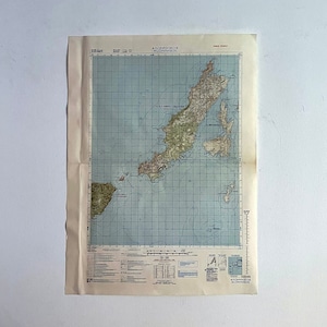seltene Alonnisos Insel Vintage Karte Original 1971 Druck von Hellenic Army Geographic Service griechische Insel Skopelos Ägäis