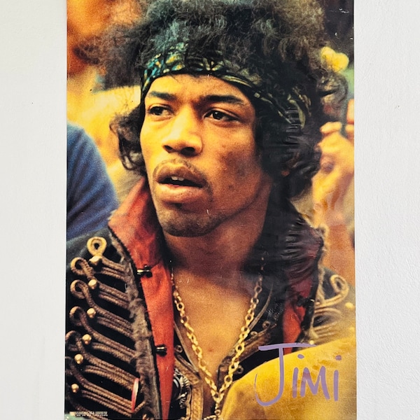 rare large Jimi Hendrix poster 1990s original vintage