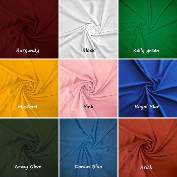 2 Way Stretch Liverpool Solid Colors Bundle 2 Etsy