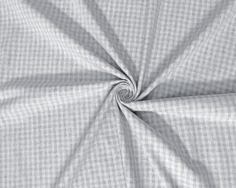 Silver Mist Micro Gingham 65/35 Poly/Cotton Fabric by The Yard