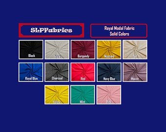 Modal Fabric-Solid Colors Collection-Sold by the Yard-Organic Fiber Fabric