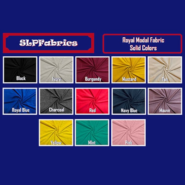 Feine Rayon Spandex Royal Modal-Gewebe-Uni-Farben-Kollektion-Wird als lose Ware verkauft