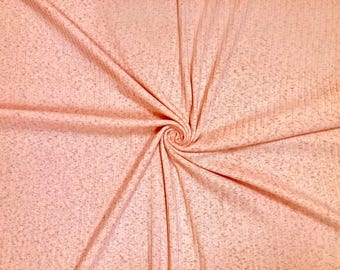 Coral Dalmatian Rib Knit Fabric by the Yard