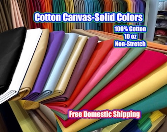 Durable Cotton Canvas – Solid Colors | 100% Cotton, Non-Stretch, 56–60″ Wide – By the Yard