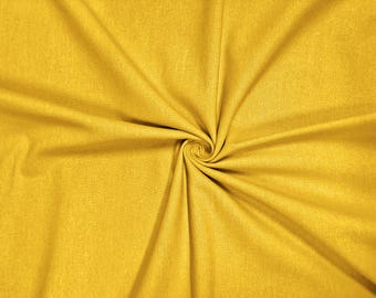 Mustard Solid Color 60/40 Linen/Cotton Blend Fabric by the Yard