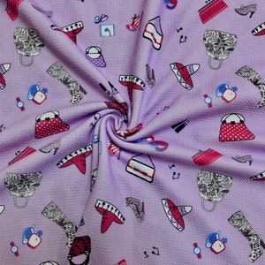 Bullet Printed Fabric-Lavender Red Musical Sombreros-BPR148-Sold by the Yard
