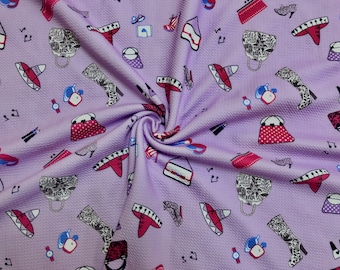 Lavendel Mode Accessoires Strickstoff Meterware