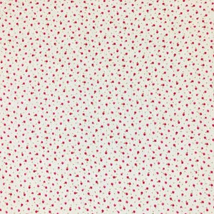 Rayon Crinkle Printed Fabric|White Red Mini Flowers |RCKPR02|Sold by the Yard