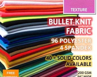 Solid Colors Bullet Textured Knit Fabric by the yard