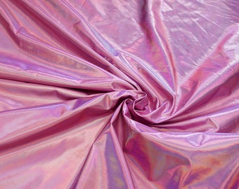 Hologram Lavender Vinyl (PVC/PU) —Soft Knit Back, 2-Way Stretch | 58″ Wide | By the Yard