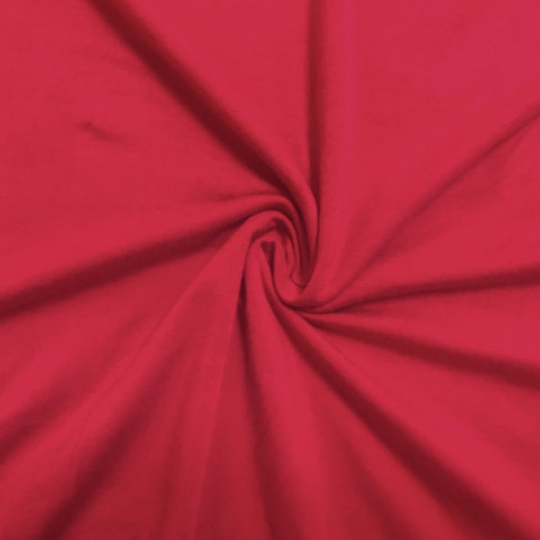 Red Organic Bamboo Spandex Fabric