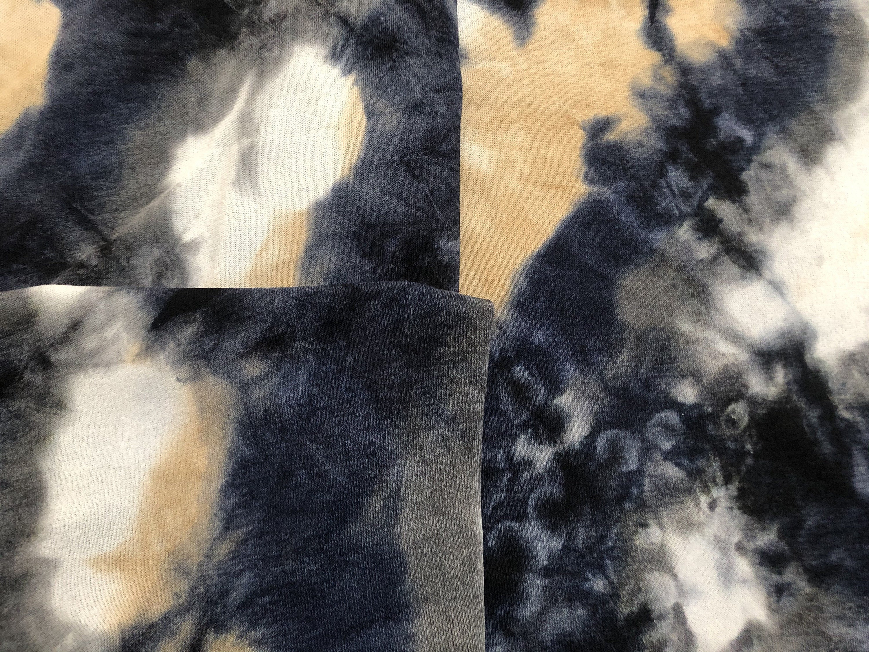 2 Way Stretch Navy Blue Sand Hacci Sweater Tie Dye Fabric | Etsy