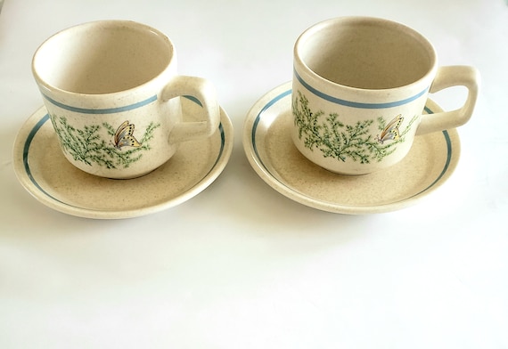 Lenox Fancy Free Cup and Saucer Coffee Cups Temper-ware 
