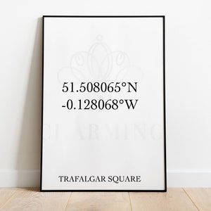 Personalised Special Place Coordinates Print, Anniversary Gift, Engagement Gift, Wedding Gift, New House Home Gift, Location Print,