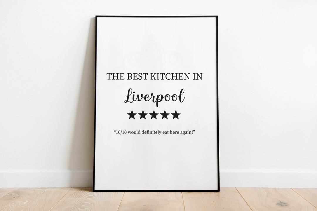 The Best Kitchen Review Print Personalised Kitchen Prints Etsy
