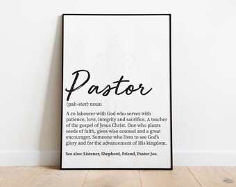 Pastor Definition Digital Print, Pastor Gifts, Church Leader Gifts, Church Gifts, Biblical Gifts, Preacher Gifts, Youth Pastor Gifts