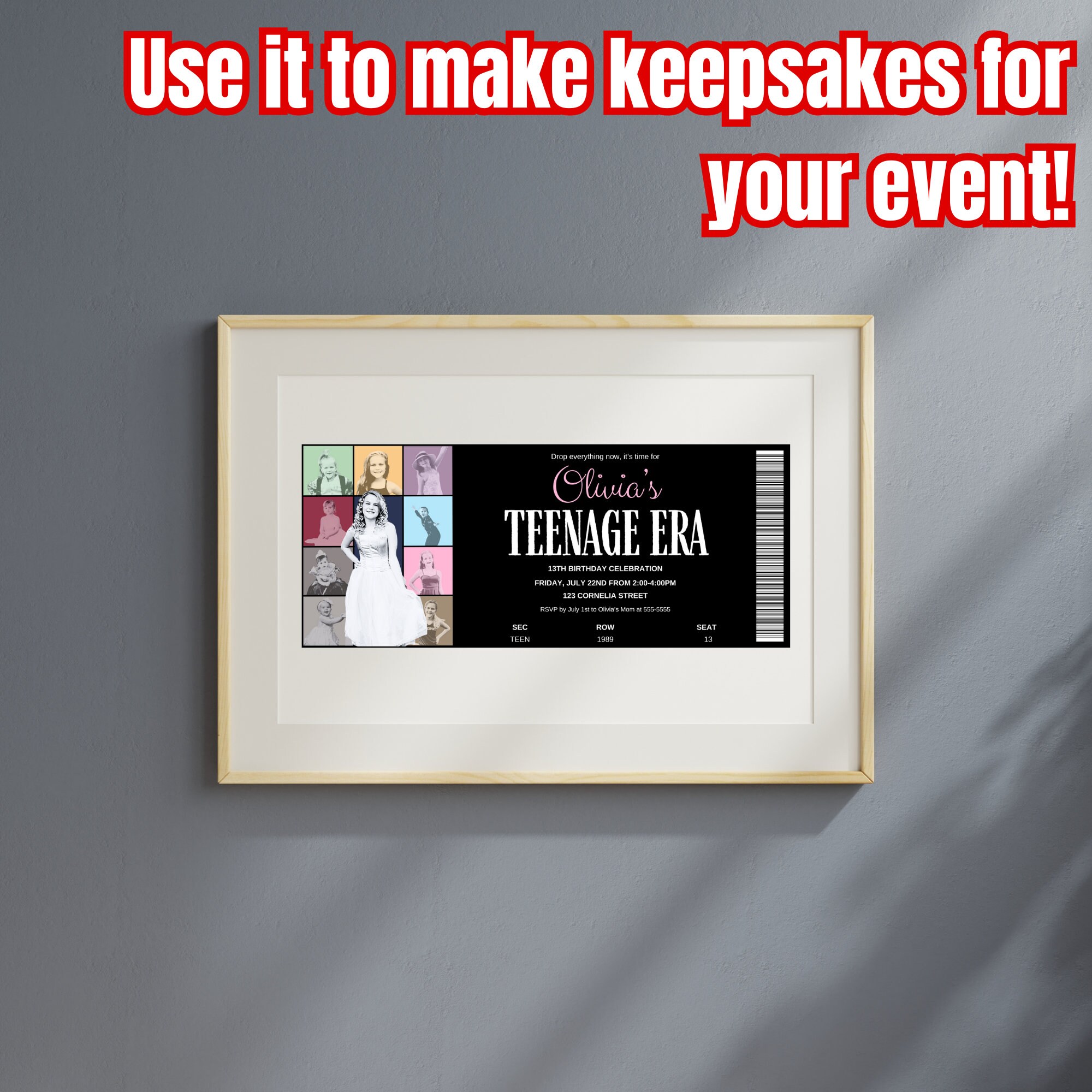 Customizable Eras Tour Canva Template Graphic Digital Eras Etsy