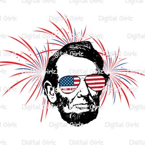 Descarga instantánea. Archivo digital. PNG. Diseño de sublimación. Transferencia digital. Gráfico. Clip Art. Abe Drankin. Abe Lincoln. América.