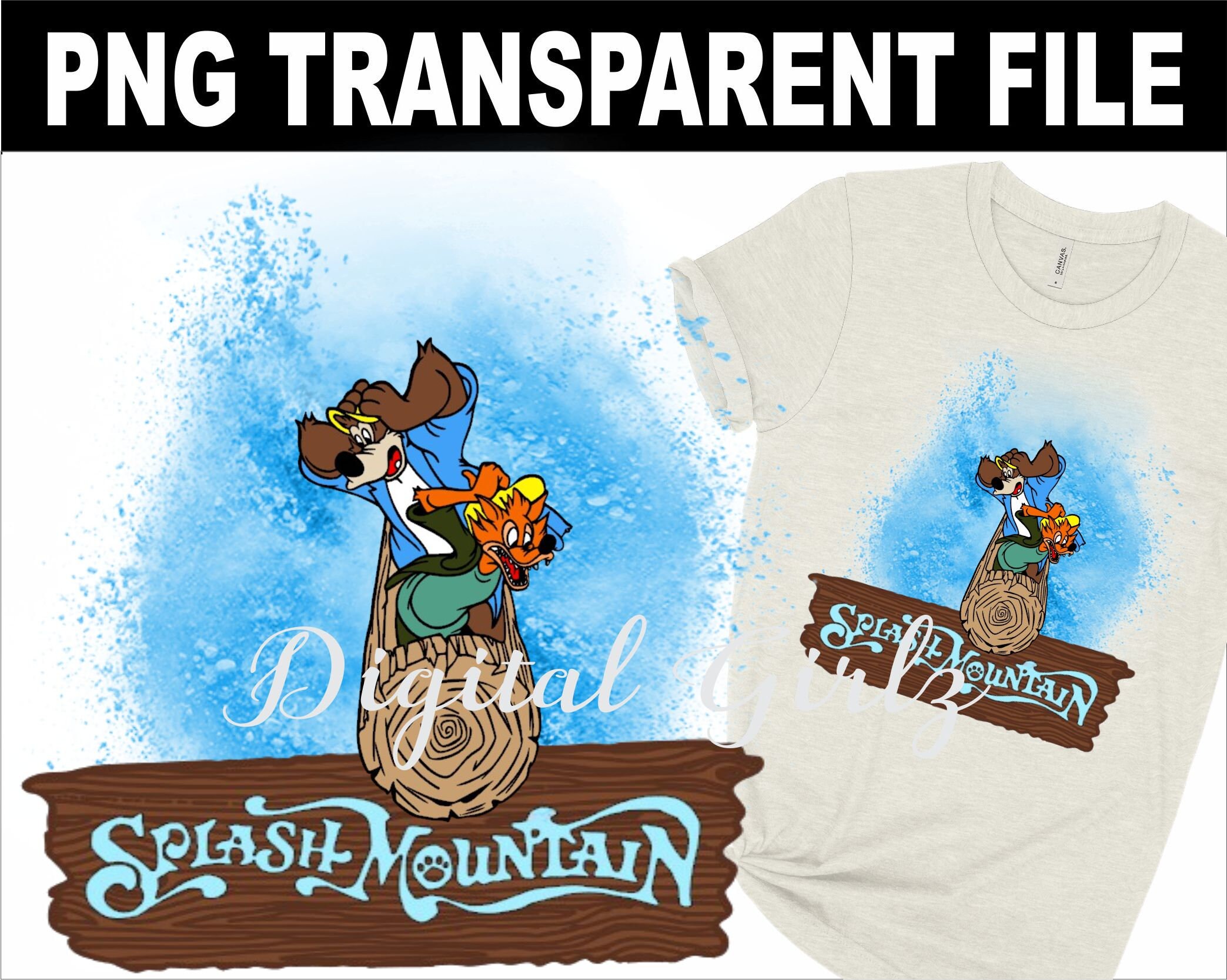 Digital Splash Mountain World DW svg Digital File Cut File Silhouette ...