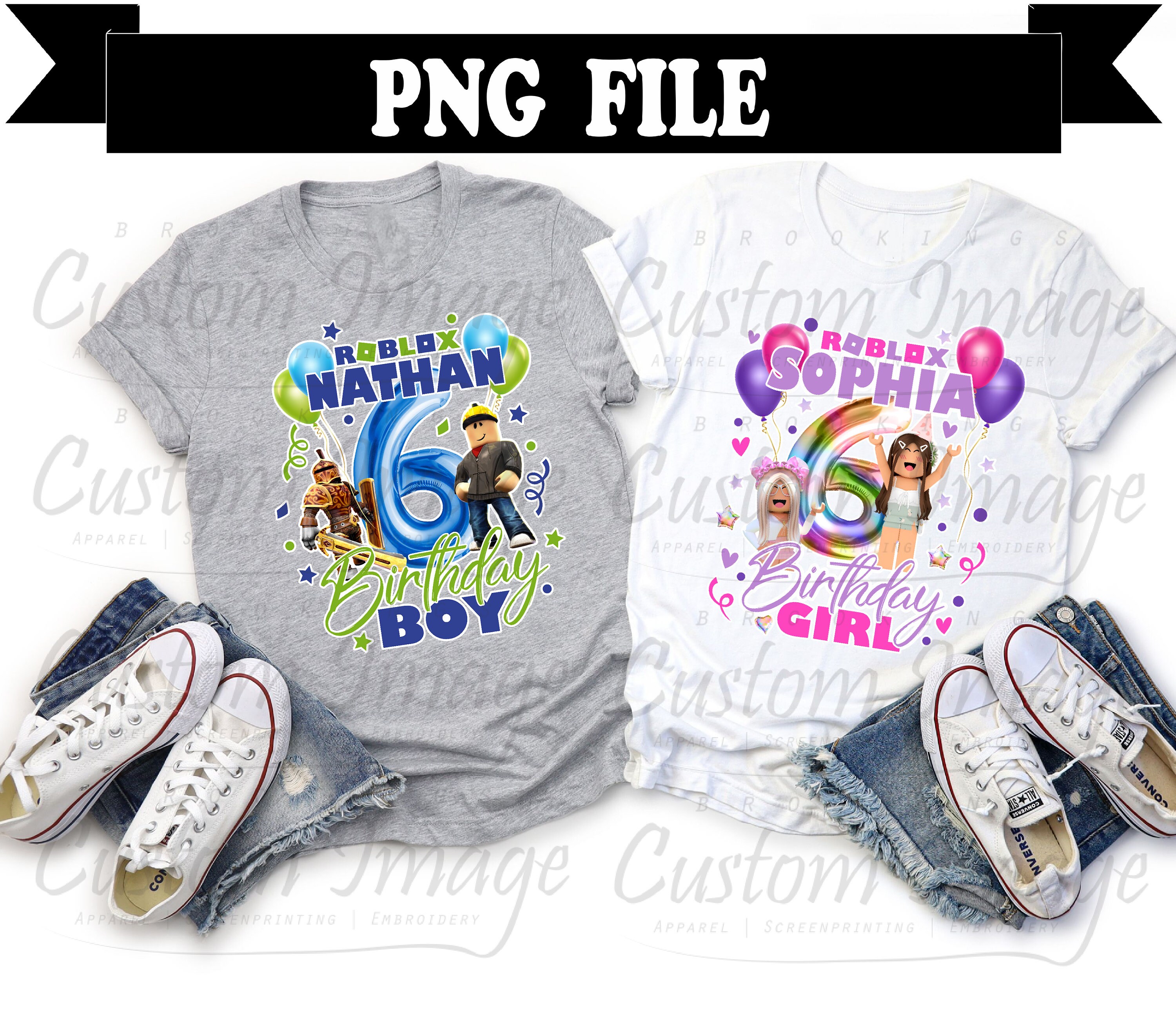 Roblox Birthday Party Shirt PNG, Roblox, roblox girl, birthday party,  birthday girl, guests, High resolution, sublimation, printable HTV