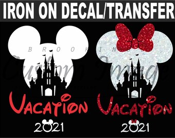 Disney Iron On. Disney Decal. Disney Shirts. 2021 Family. Disneyworld / Disneyland Matching Shirt / Mickey Minnie Mouse / Magic Kingdom