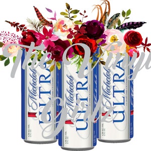 PNG Instant Download File. Digital File. Sublimation Design. Digital Transfer. Transfer. Beer Cans Floral. Michelob Ultra. Mom Beer Shirt.