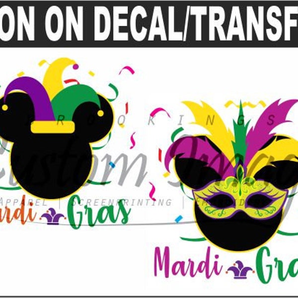 Disney Iron On. Disney Decal. Disney Shirts. 2021 Family. Disneyworld / Disneyland Matching Shirt / Mickey Minnie Mouse / Mardi Gras Disney