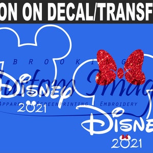 Disney Iron On. Disney Decal. Disney Shirts. 2021 Family. Disneyworld / Disneyland Matching Shirt / Mickey Minnie Mouse / Magic Kingdom image 2