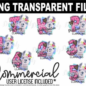 Commercial Use PNG Bundle. Back to School Sublimation. Teacher. First Day. Digital File Download. Transparent. Printable Designs. Clipart 05