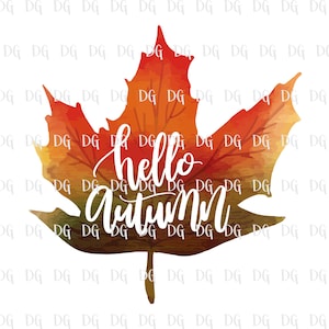 Hello Fall PNG File Digital Download Sublimation - Etsy India