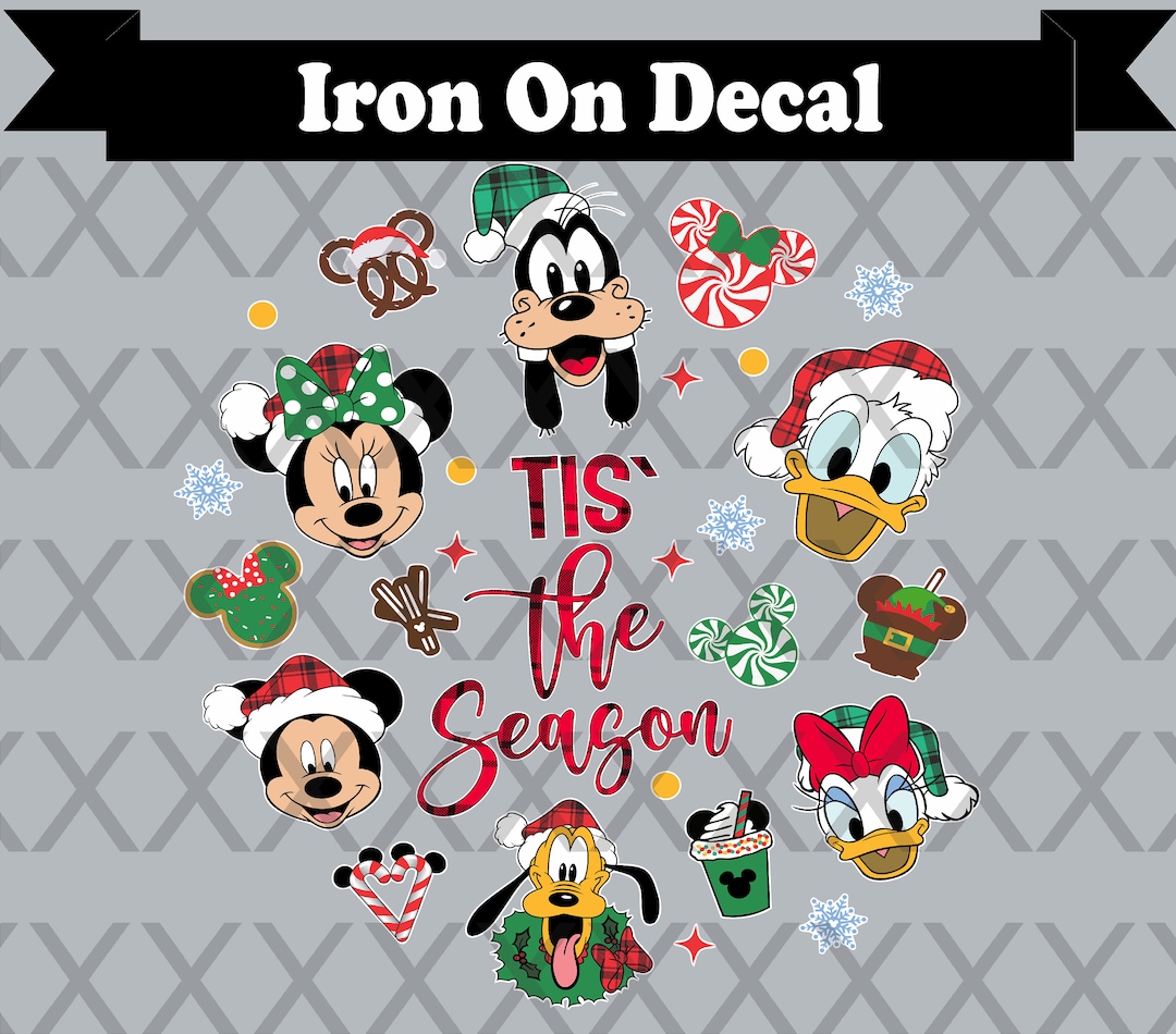 Disney Iron On. Disney Decal. Disney Shirts. Disney Christmas Iron On