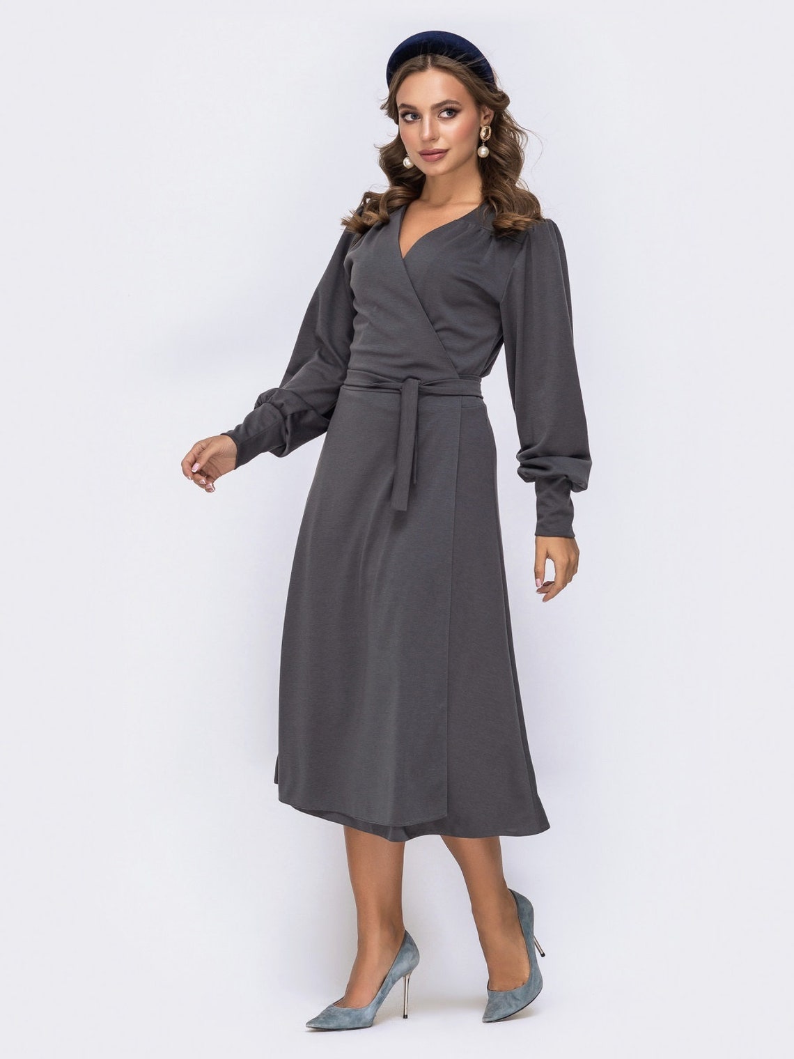 Robe français style robe Khaki robe longue robe classique Etsy