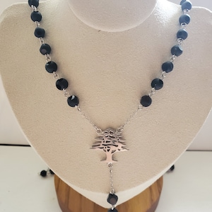ارزة لبنان lebanese Cedar tree )Arze) rosary necklace