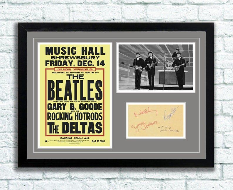 Beatles Memorabilia Poster 'Music Hall' in Shrewsbury image 0