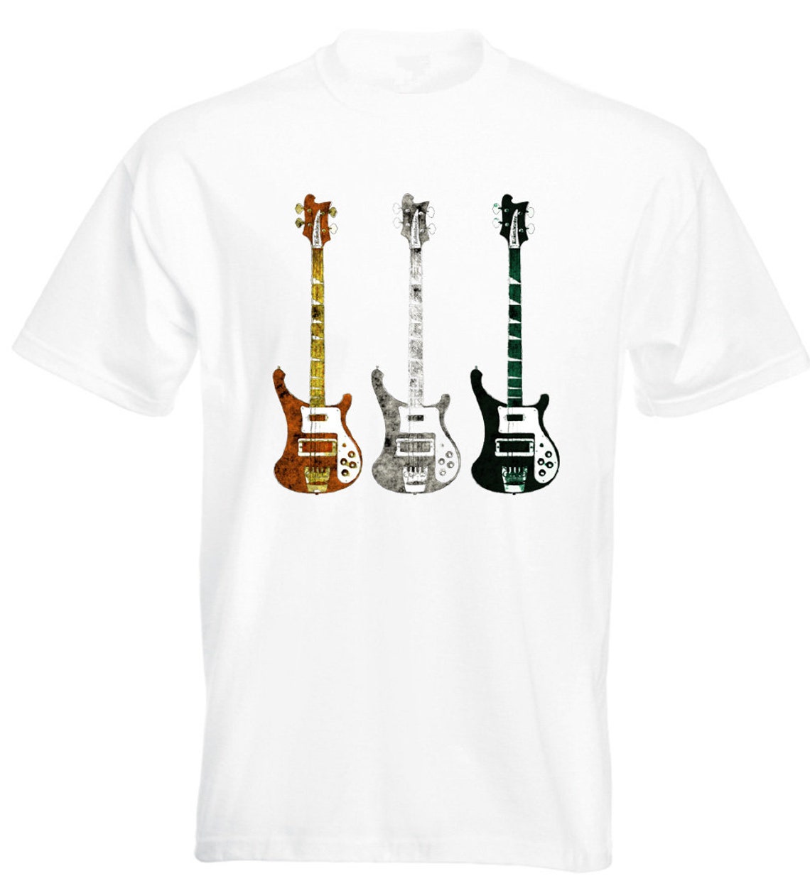 Bass Guitar Full Colour T Shirt Etsy