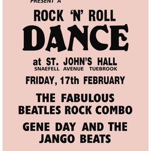 FRAMED Beatles Torquay Princess Theatre Repro Gig Poster Ready To Hang