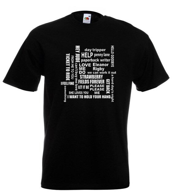 Beatles Song Titles T Shirt John Lennon Paul Mccartney - Etsy Beatles Song Titles T Shirt John Lennon Paul Mccartney - Etsy