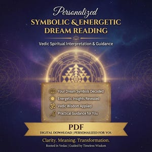 Personalized Symbolic & Energetic Dream Reading | Vedic Spiritual Interpretation Guidance PDF