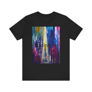 Vibrant Artistic Graphic Tee: Unisex Cotton Wearable Art