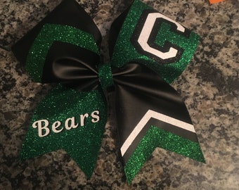 Custom cheer bow. Great team bow. Sideline cheer bow, football cheer bow, basketball cheer bow, softball bow, gameday cheer bow, cheerleader