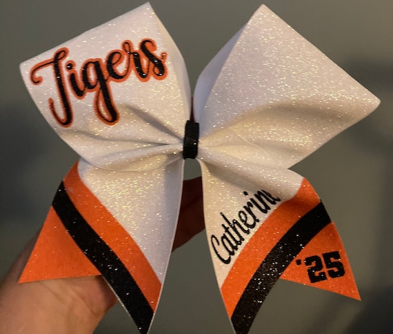 Cheer Bow - Personalized Custom Cheer Bows in Your Team Colors and Text- Great Senior Night bow, Varsity Cheer bow, Freshman Bow, or Gameday