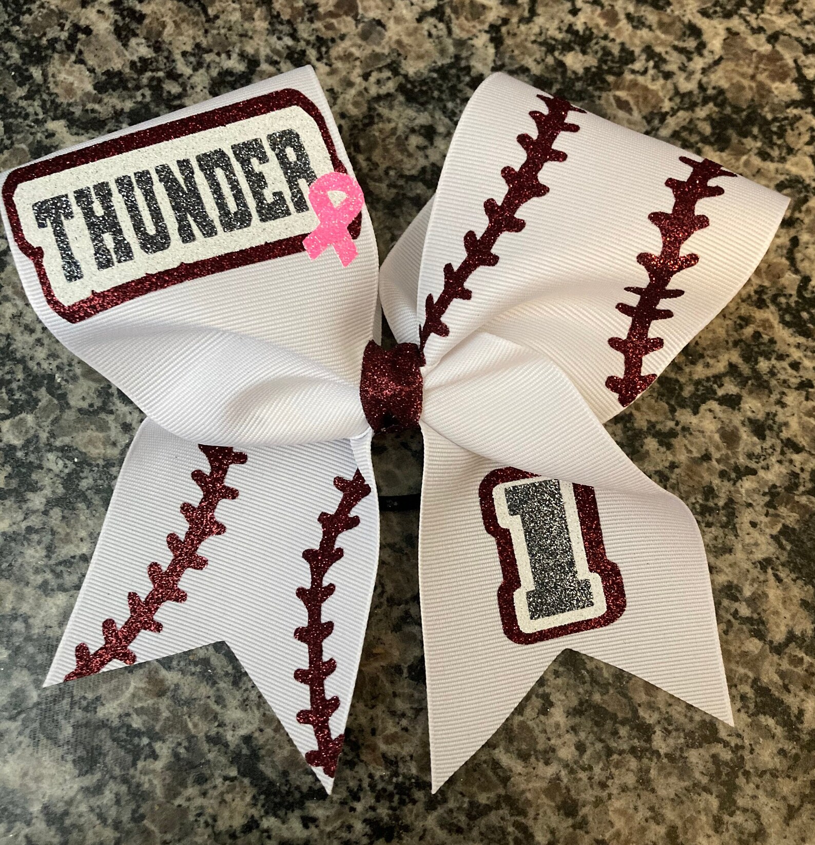 Softball Bow/ Custom Softball Bows Number on Bow Softball Etsy